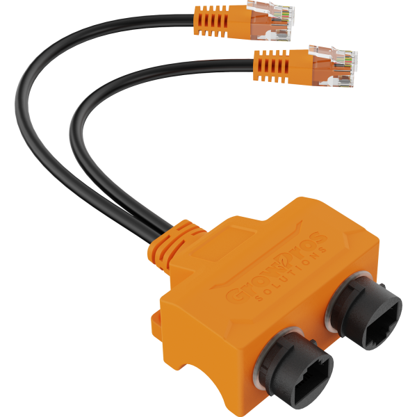 Dual RJ12 to Dual RJ45 Push-Lock Signal Combiner