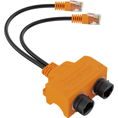 Dual RJ12 to Dual RJ45 Push-Lock Signal Combiner