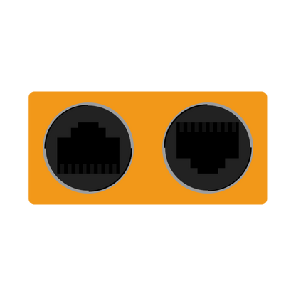 Dual RJ12 to Dual RJ45 Push-Lock Signal Combiner