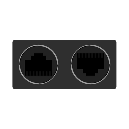 RJ12 to Dual RJ45 Push-Lock Signal Duplicator