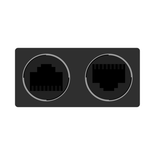 RJ12 to Dual RJ45 Push-Lock Signal Duplicator