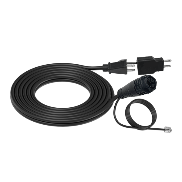 Under Canopy Light Power Cord 240V (NEMA 6-15P – double flat + ground) with attached Data Cable